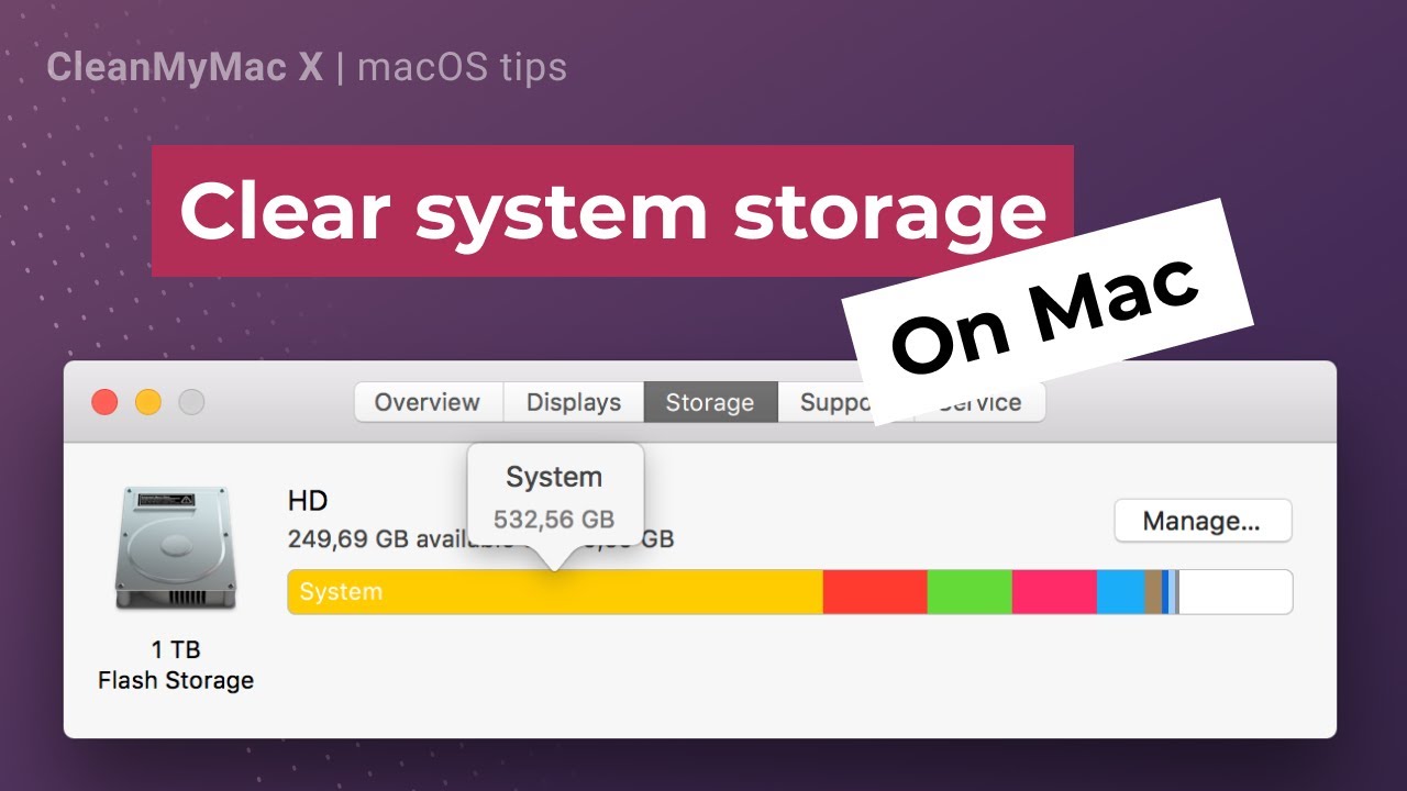 How clear storage from apps on macbook pro